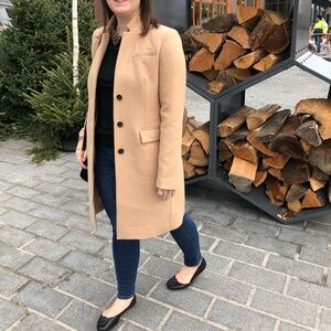 EUC J Crew Camel Coat